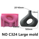 Novo 14-24cm grande vaso minimalista nórdico resina molde de silicone forma geométrica irregular vaso concreto cimento gesso molde de silicone