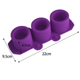 Vaso de flores de concreto redondo com 3 buracos, molde de silicone, molde de concreto de gesso para vaso de flores suculentas, decoração de vela de aromaterapia diy