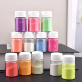 Luminous Glitter Powder para Nail Art, pigmento de resina epóxi, molde DIY, brilho no escuro, jóias fazendo suprimentos, 12 cores por conjunto