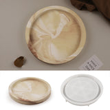 Redonda Stripe Silicone Mold Lace Dish, Flower Pot Base, gesso DIY, Molde Concreto Artesanato, Bandeja De Armazenamento De Jóias, Presente, Decoração De Casa