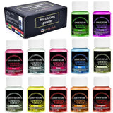 Luminous Glitter Powder para Nail Art, pigmento de resina epóxi, molde DIY, brilho no escuro, jóias fazendo suprimentos, 12 cores por conjunto