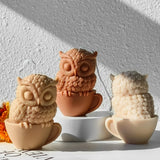 Moldes de silicone para alívio de copo, penas, coruja, vela, desenho animado, pintura de pássaros, moldes de gesso, forma de animal, ferramentas de fabricação de chocolate, decoração de casa