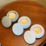 Caixa Redonda De Gesso De Silicone, Molde De Fundição De Gesso De Cimento, Estojo De Armazenamento De Tempero, Pequena Jarra De Vela, DIY Decoração De Casa