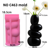 14-24cm grande dobrado listrado donut vaso resina molde de silicone onda listrado vaso concreto cimento gesso molde vaso geométrico molde