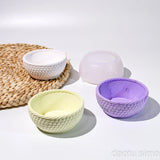 Molde de silicone para fundição de tigela de gesso, prato de jóias recipientes de concreto moldes de gesso, forma de cesta tecida, moldes de resina epóxi para casa