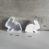Diy coelho castiçal molde de silicone coelhinho da páscoa aroma castiçal molde gesso gotejamento ornamento decoração festa em casa presentes de páscoa