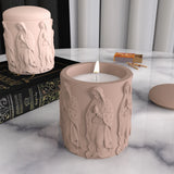 Pinkie Concrete Candle Cup, Molde De Silicone, Figura Europeia, Virgem Maria Design, Caixa De Armazenamento, Tampa Do Frasco De Vela, Molde De Silicone De Cimento