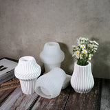Listras vaso planta pote concreto molde de silicone gesso cimento suculento vaso de flores moldes decoração para casa molde