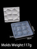 Molde De Silicone Geométrico para Exibição De Jóias DIY, Bandeja Quadrada, Cubo De Água Geométrico, Display Stand, Molde De Resina, Gesso, Processo De Cimento, Molde De Fundição, Home Deco