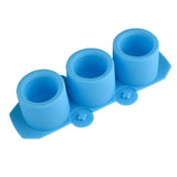 Vaso de flores de concreto redondo com 3 buracos, molde de silicone, molde de concreto de gesso para vaso de flores suculentas, decoração de vela de aromaterapia diy