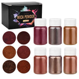 Resina epóxi Mold Corante Corante, Pigmento Pérola, Glitter Artesanato, Mineral, DIY, 6 Cores por Conjunto