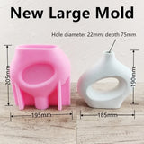 14-24cm grande dobrado listrado donut vaso resina molde de silicone onda listrado vaso concreto cimento gesso molde vaso geométrico molde
