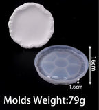 Molde De Silicone Redondo para DIY, Handmade Plum Blossom Shape, Coaster, Gesso, Bandeja De Armazenamento De Concreto, Flower Pot Base, Home Decor