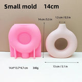 14-24cm grande dobrado listrado donut vaso resina molde de silicone onda listrado vaso concreto cimento gesso molde vaso geométrico molde