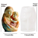 3D Virgem Maria Empacotando Menino Puxando Molde De Silicone, Dia das Mães, Presente de Ação de Graças, Mulher Anjo Cimento Concreto Gesso Moldes