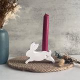Diy coelho castiçal molde de silicone coelhinho da páscoa aroma castiçal molde gesso gotejamento ornamento decoração festa em casa presentes de páscoa