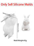 3d coelhinho da páscoa silicone vela molde diy bonito animal coelho ornamentos moldes de fundição sabão gesso resina fazendo casa artesanato decoração