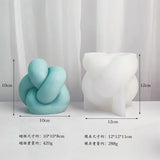 3d grande tamanho tubo nó vela silicone molde gravata corda bola torcido nós de malha velas molde para o molde de sabão exclusivo presente estranho