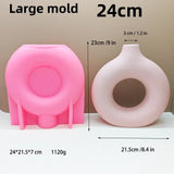 14-24cm grande dobrado listrado donut vaso resina molde de silicone onda listrado vaso concreto cimento gesso molde vaso geométrico molde