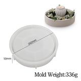 Grande capacidade cimento vela tigela, molde de silicone, vaso ao ar livre, plant pot base, bandeja de gesso, molde de concreto, Home Decor suprimentos