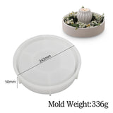Redonda Tigela De Armazenamento Moldes De Silicone, cimento artesanal DIY, bandeja De Vela De Gesso, molde De Vaso De Flores, Molde De Fundição De Resina Concreta, Decoração De Casa