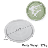 Concreto Redondo Silicone Molde Prato De Resina, Placa Fazendo Moldes, Painel De Exibição De Jóias DIY, Armazenamento De Gesso, Molde Coaster, 15-30cm
