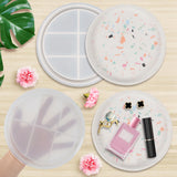 Bandeja Redonda Grande De Cimento De Silicone, Molde De Resina Epóxi, Bandeja Decorativa, Flor Seca, Vaso De Concreto, Base Fazendo Ferramentas, 3 Tamanhos