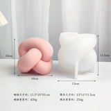 3d grande tamanho tubo nó vela silicone molde gravata corda bola torcido nós de malha velas molde para o molde de sabão exclusivo presente estranho