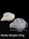 Molde De Silicone Redondo para DIY, Handmade Plum Blossom Shape, Coaster, Gesso, Bandeja De Armazenamento De Concreto, Flower Pot Base, Home Decor